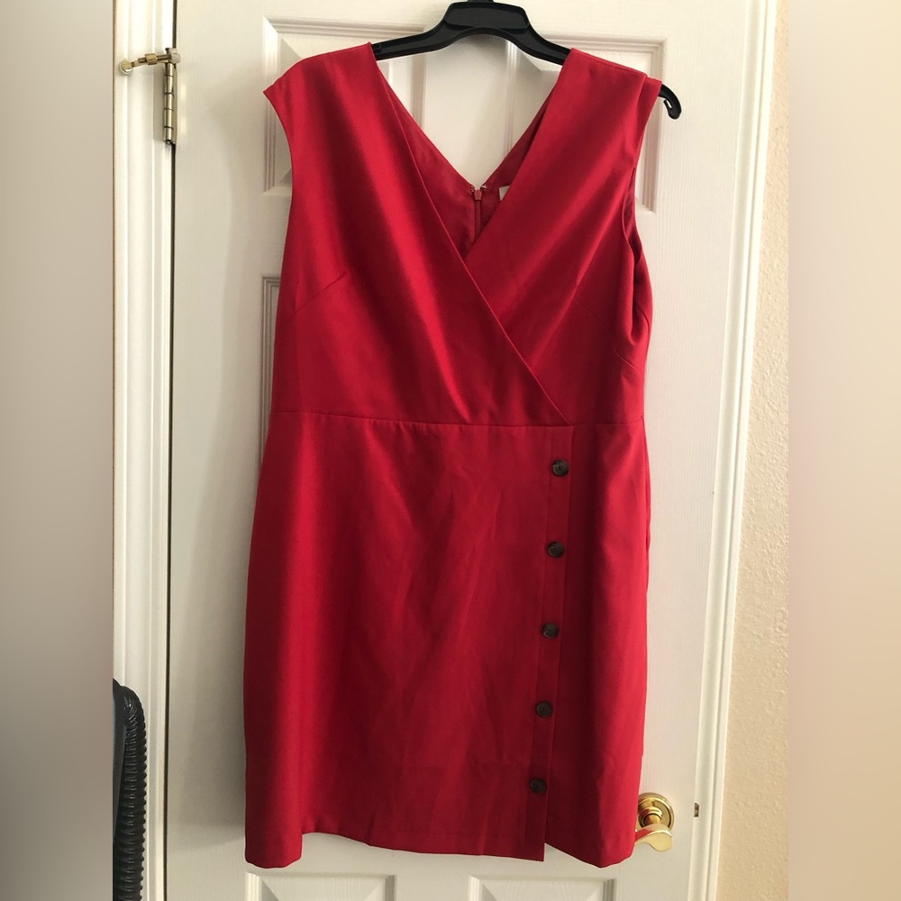 Loft Sleeveless Empire Waist Red Dress
